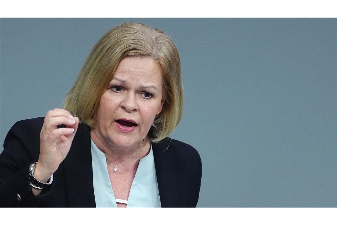 Nach dem Anschlag betonte Innenministerin Nancy Faeser (SPD) , dass Abschiebungen nach Afghanistan weitergehen werden. (Archivbild)