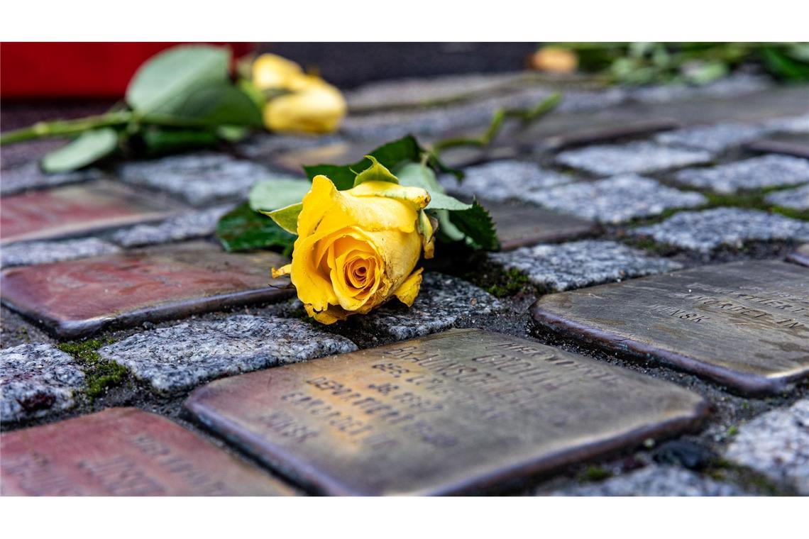 Nach dem Diebstahl aller zehn "Stolpersteine" in der Stadt Zeitz sind bereits Tausende Euro Spenden geflossen. (Archivbild)