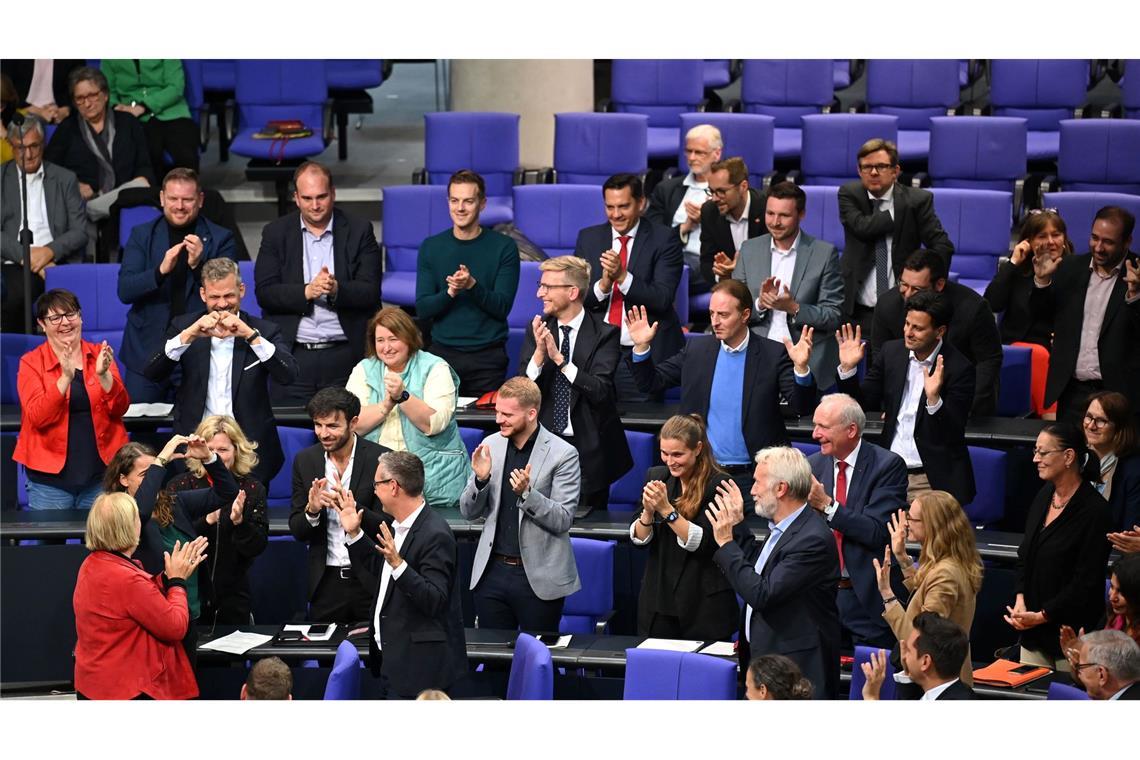 Nach ihrer Rede gab es Standing Ovations für die SPD-Politikerin.