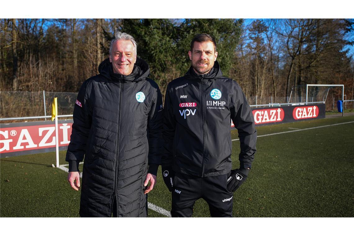 Neues Team: Trainer Marco Wildersinn (re.), Lutz Siebrecht, der Geschäftsführer Sport