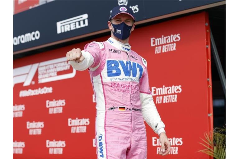 Nico Hülkenberg gibt auf dem Nürburgring sein nächstes überraschendes Formel-1-Comeback. Foto: Andrew Boyers/Reuters Pool/AP/dpa