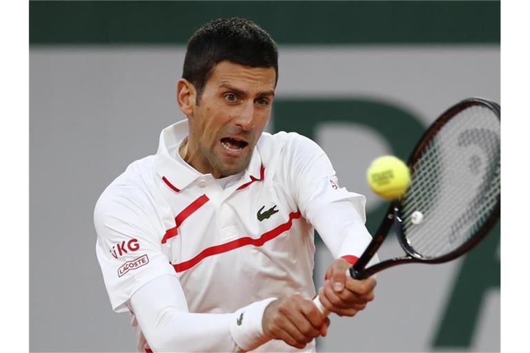 Novak Djokovic musste im Viertelfinale ordentlich kämpfen. Foto: Christophe Ena/AP/dpa