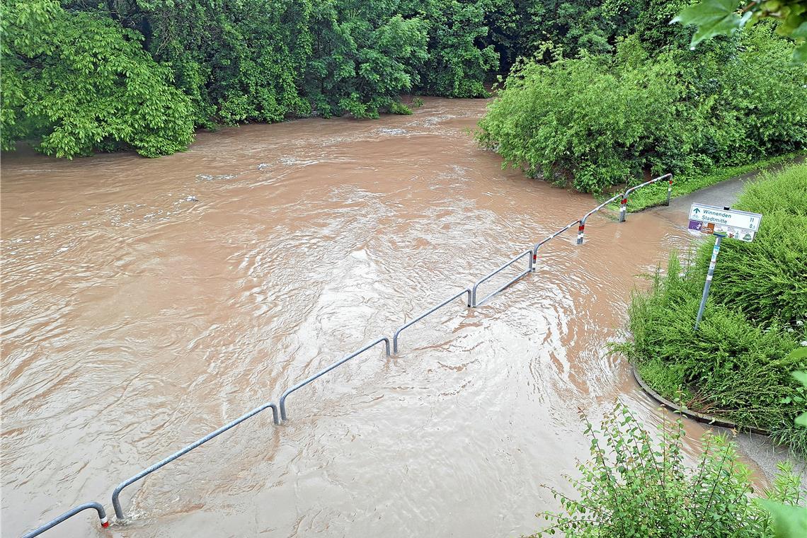 ...nun steht sie unter Wasser,