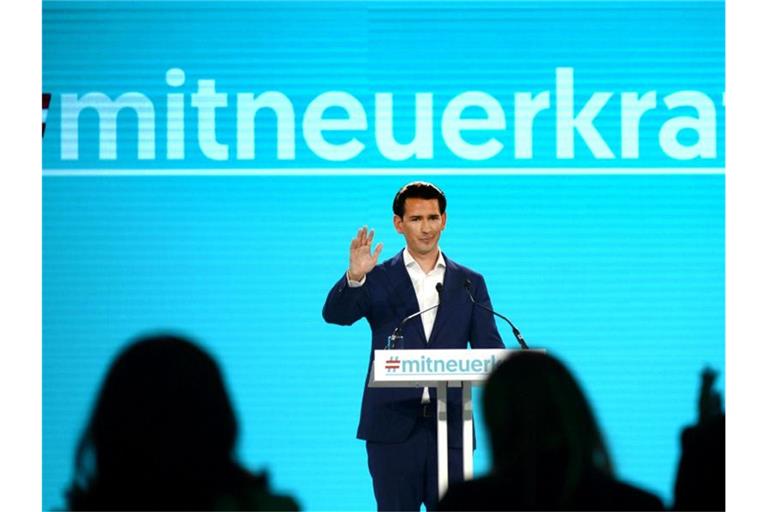 Österreichs Kanzler Sebastian Kurz beim Parteitag der ÖVP. Foto: Herbert Pfarrhofer/APA/dpa