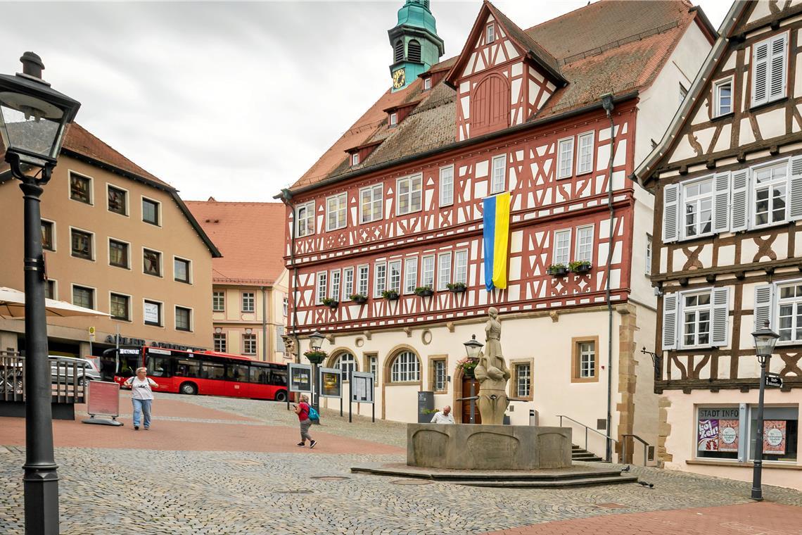 Fensterscheibe am Backnanger Rathaus eingeworfen Offenbar wurde eine Scheibe mit einer Getränkedose eingeworfen. Archivfoto: Alexander Becher