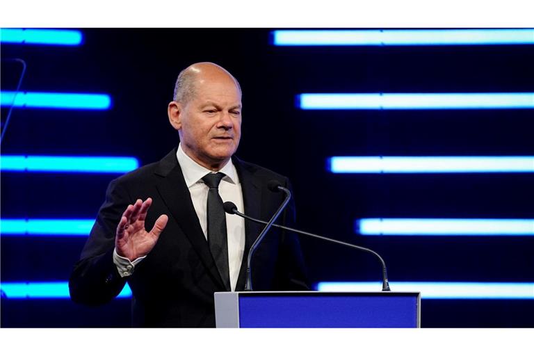 Olaf Scholz beim Tag der deutschen Bauindustrie. Nötig sei "Neubau im großen Stil", sagte der SPD-Politiker.