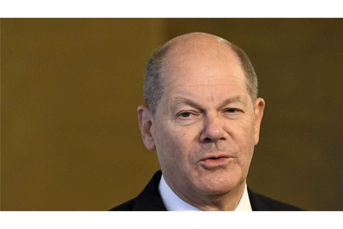 Olaf Scholz freut sich über die Waffenruhe-Vereinbarung. (Archivbild)