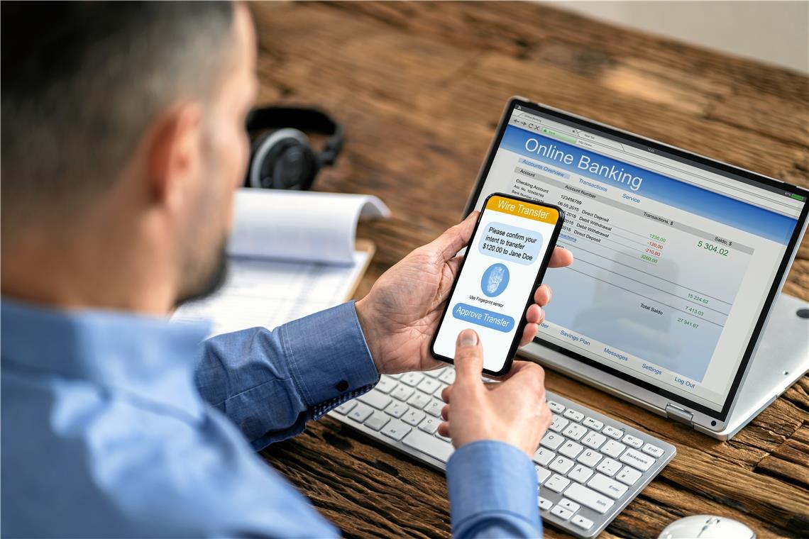 Die Kontogebühren in Backnang und der Region steigen Online lassen sich heute schnell Überweisungen tätigen, ohne das Personal bei den Banken zu beschäftigen. Viele Banken bieten deshalb günstigere Transaktionskosten für solche Buchungen an. Symbolfoto: Adobe Stock
