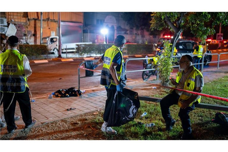 Ort einer Explosion in Tel Aviv.