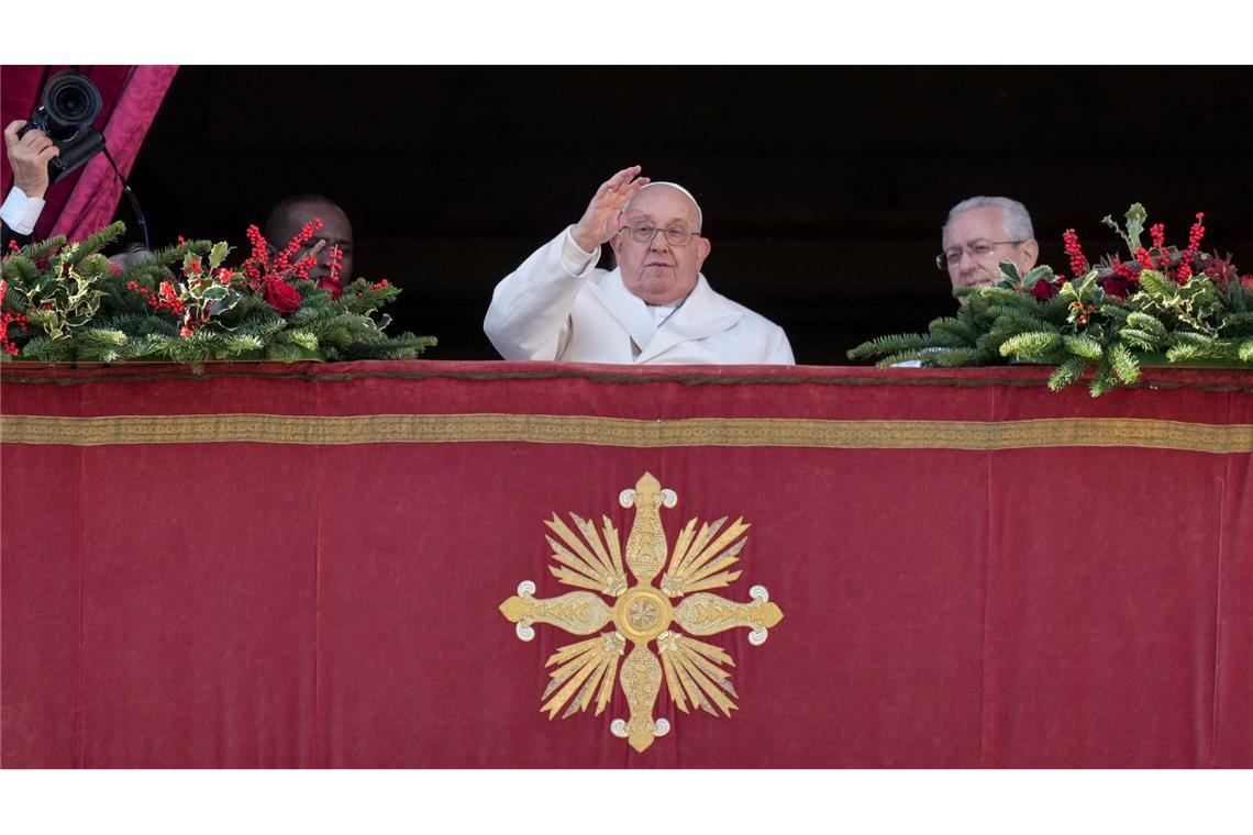 Papst Franziskus spendet Weihnachtssegen 'Urbi et Orbi