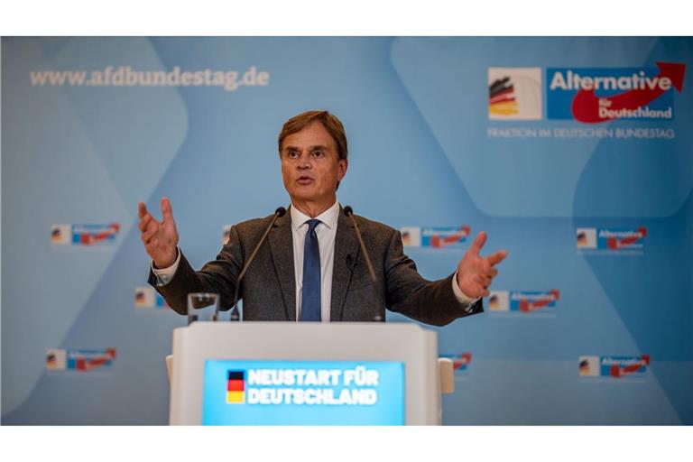 Parlamentarische Geschäftsführer der AfD-Fraktion, Bernd Baumann, kritisiert Abstimmung über Anträge. (Archivbild)