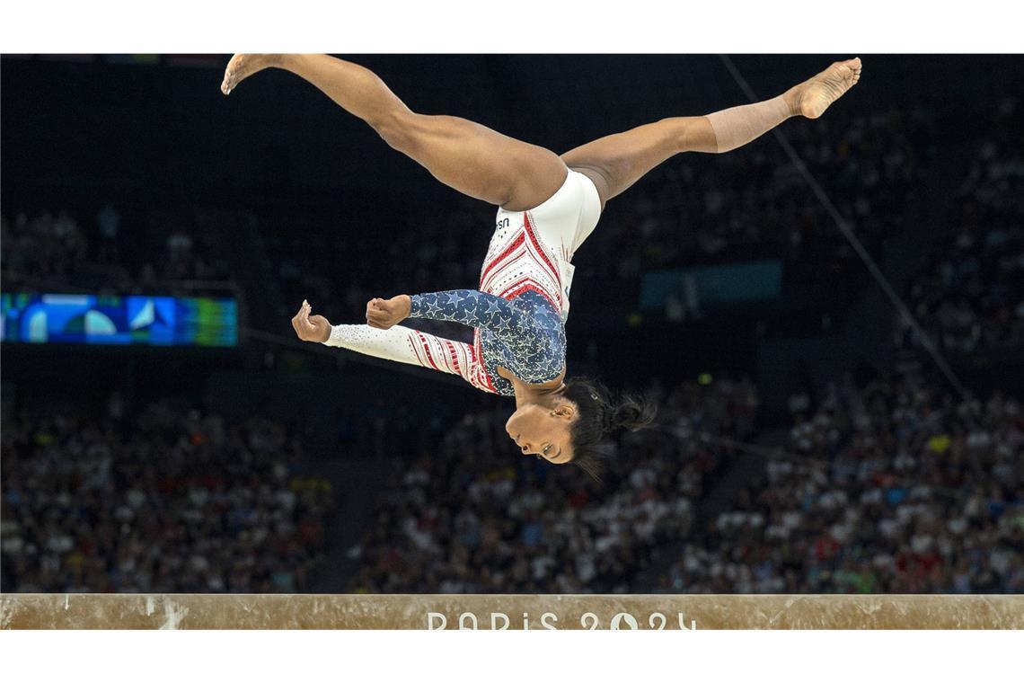 Perfekte Körperbeherrschung: Simone Biles stellt bei den Olympischen Spielen alle in den Schatten.