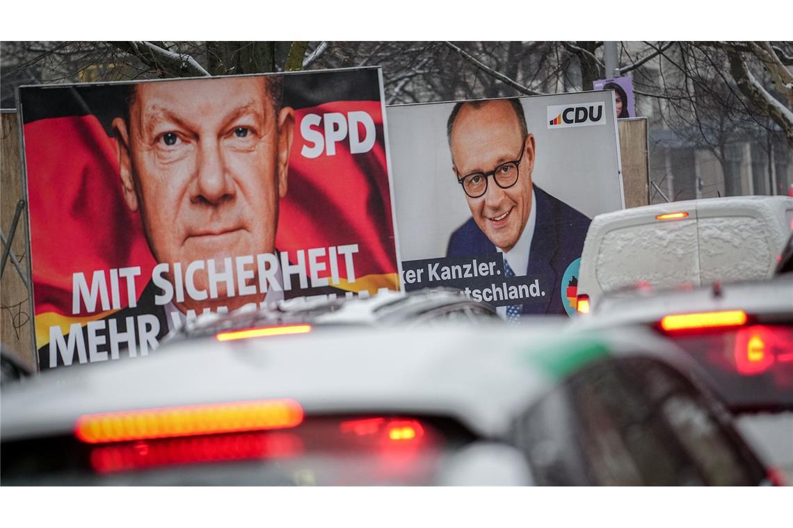 Plakate zur Bundestagswahl: Keiner der Kandidaten ist besonders beliebt.