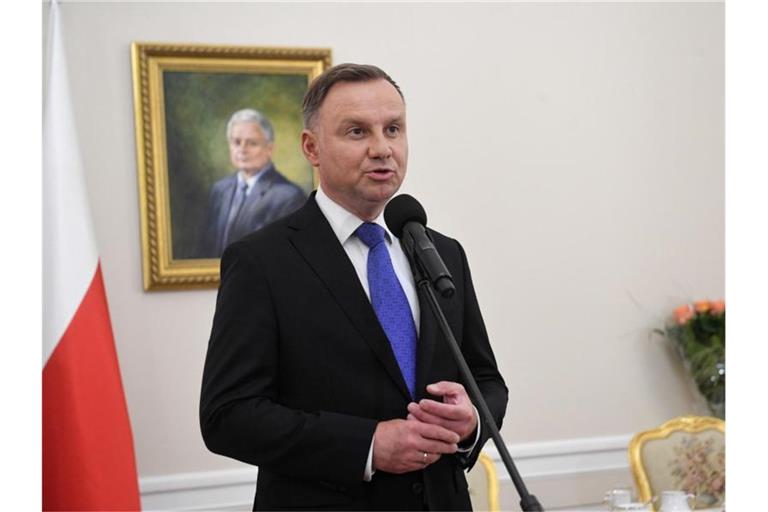 Polens Präsident Andrzej Duda auf einem Archivfoto. Foto: Radek Pietruszka/PAP/dpa