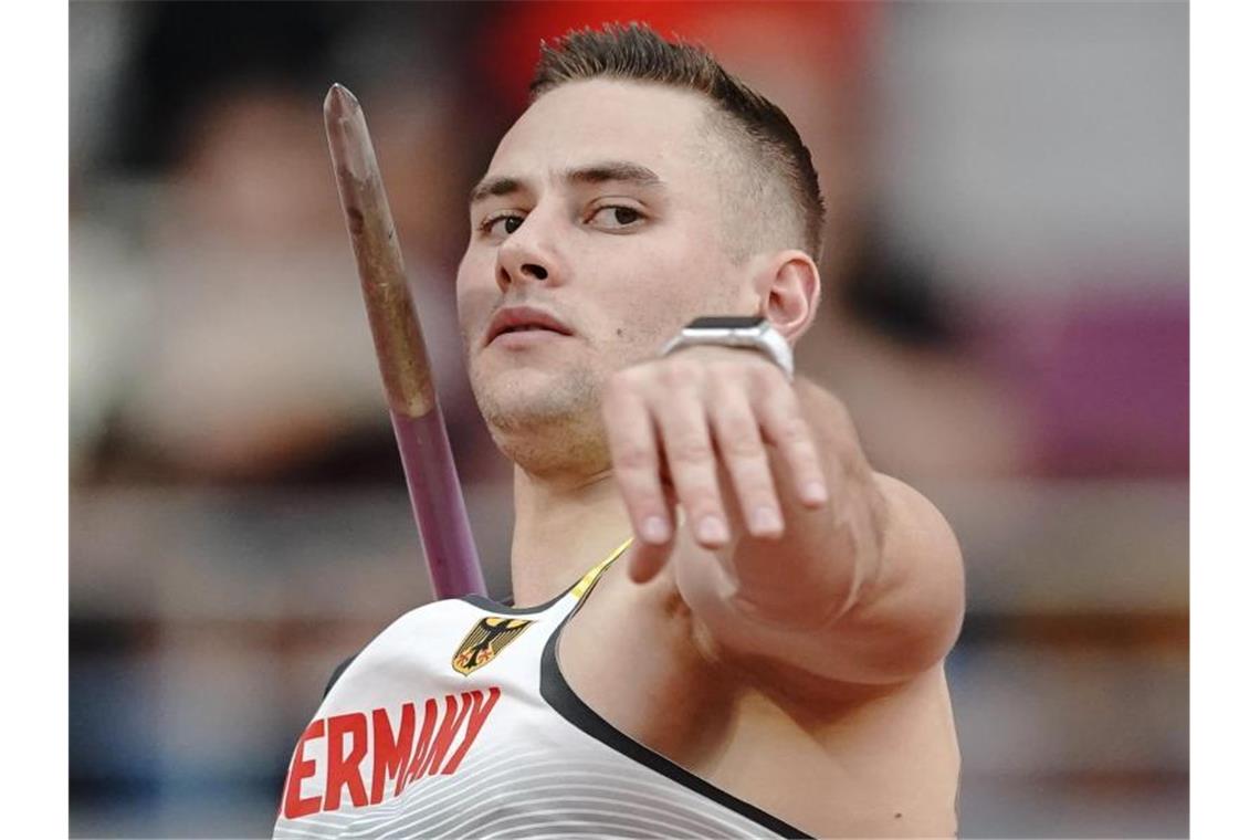 Klosterhalfen holt WM-Bronze - Mihambo fliegt ins Finale Problemlos das Finale im Speerwurf erreicht: Johannes Vetter. Foto: Michael Kappeler/dpa