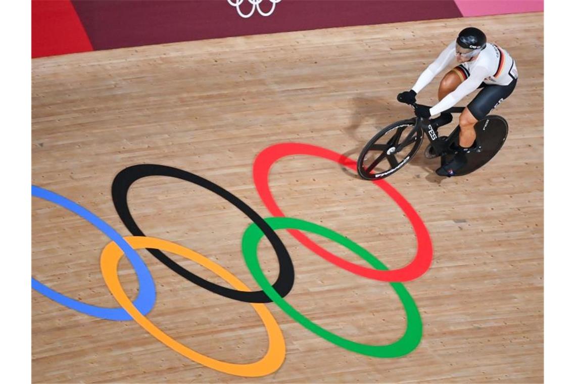 Große Enttäuschung für Gold-Hoffnung Hinze: „Nur ein Mensch“ Rad-Sprinter Maximilian Levy bei den Olympischen Spielen in Tokio. Foto: Sebastian Gollnow/dpa