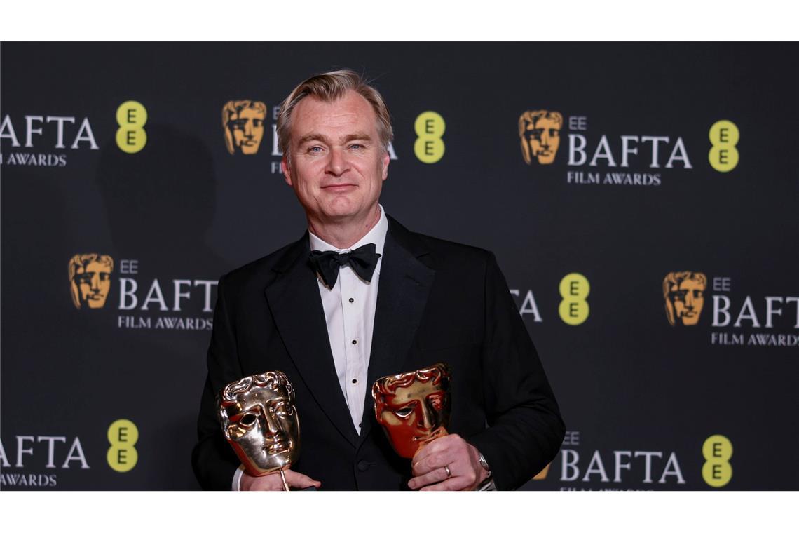 Regisseur Christopher Nolan durfte sich über zwei Baftas für "Oppenheimer" freuen.