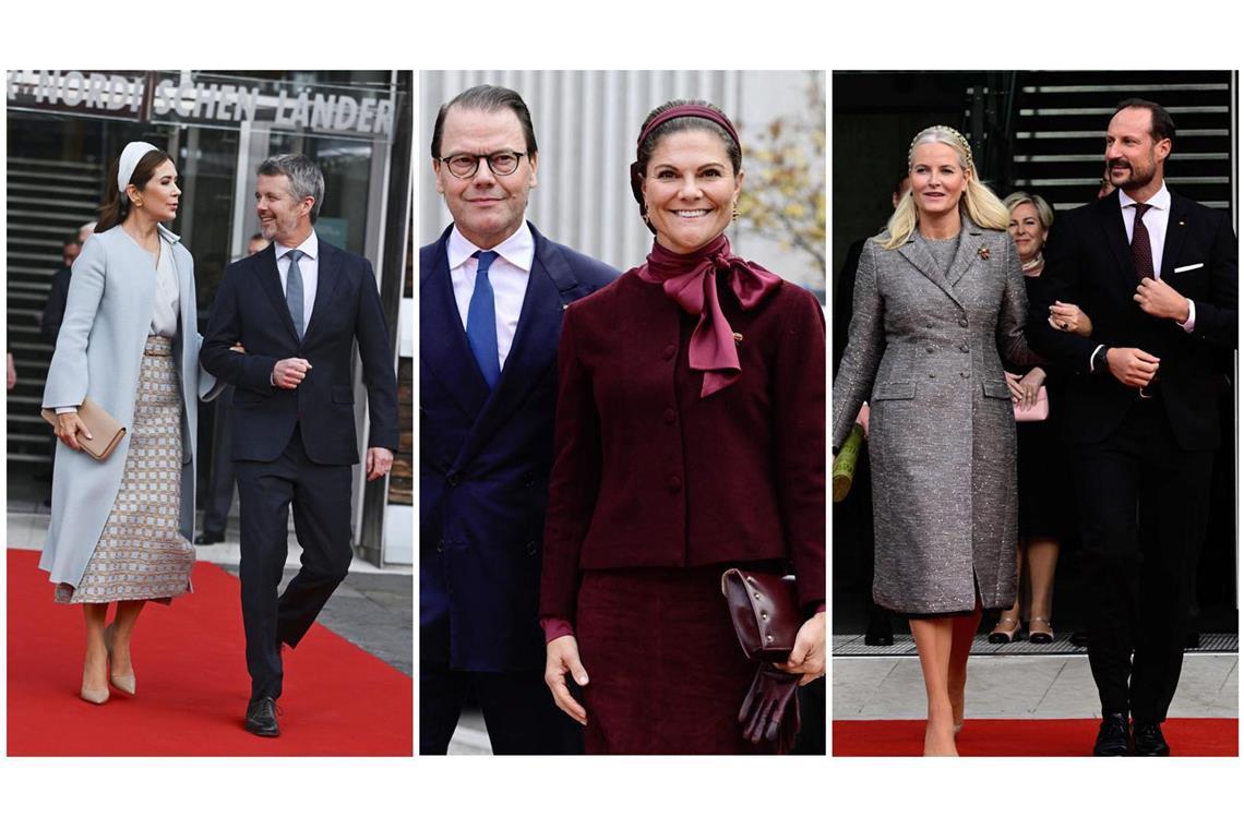 Royals ins Mannschaftsstärke (von links): Mary und Frederik von Dänemark, Victoria und Daniel von Schweden und Mette-Marit und Haakon von Norwegen.