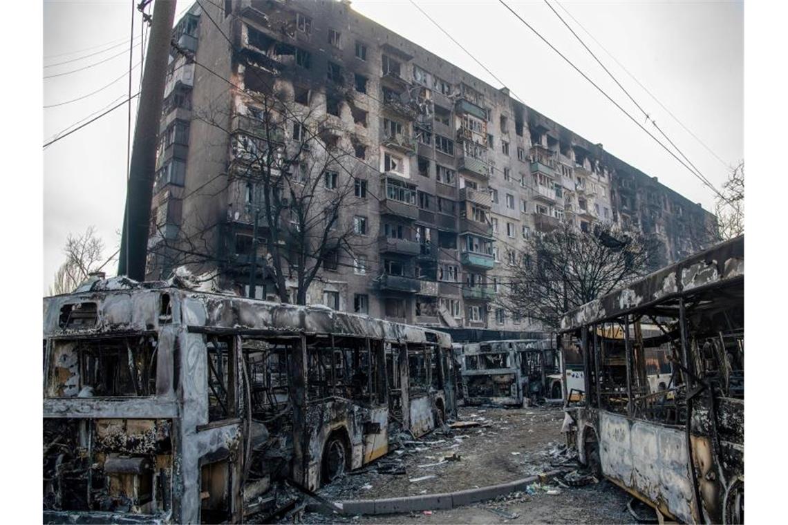 Krieg gegen die Ukraine: So ist die Lage Russische Truppen dringen tiefer in die Stadt Mariupol vor. Foto: Maximilian Clarke/SOPA Images via ZUMA Press Wire/dpa