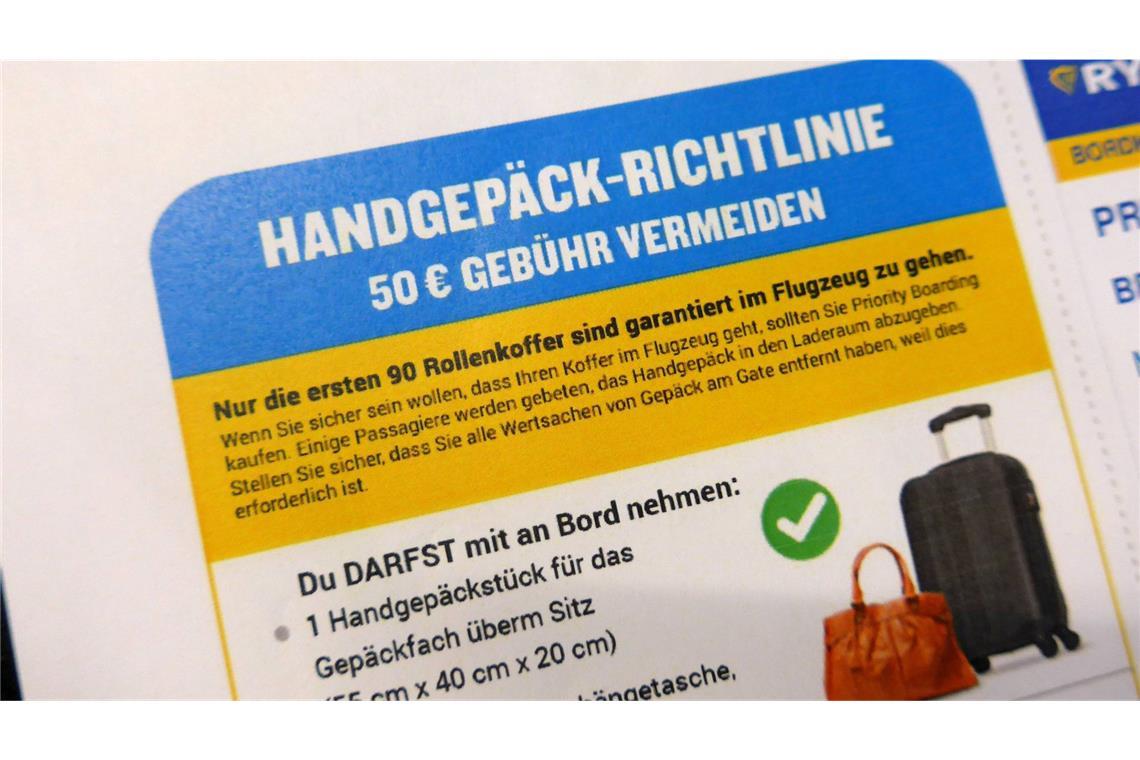 Ryanair-App mit Übersetzungsfehlern.