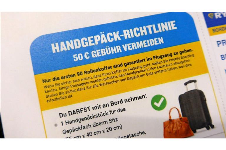 Ryanair-App mit Übersetzungsfehlern.