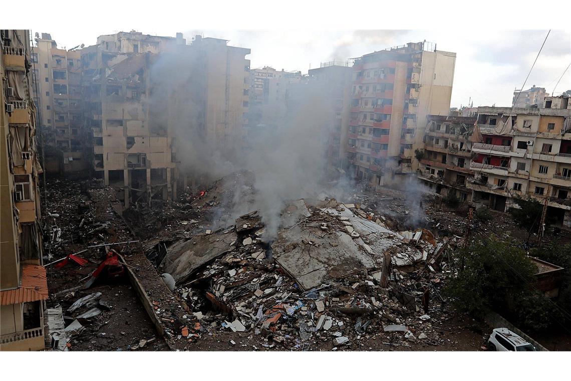 Schäden in Beirut (Libanon). Ein umfassender Krieg muss laut UN-Chef António Guterres verhindert werden.