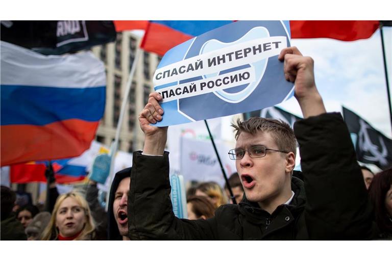 Schon 2019 hat Russland die Voraussetzungen für das Abkapseln Russlands vom Internet geschaffen. Damals gab es Proteste für ein freies Internet in Russland. (Archivbild)