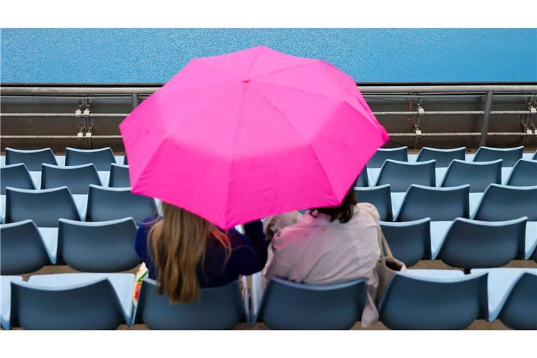 Schon am ersten Tag der Australian Open gab es eine lange Regenunterbrechung