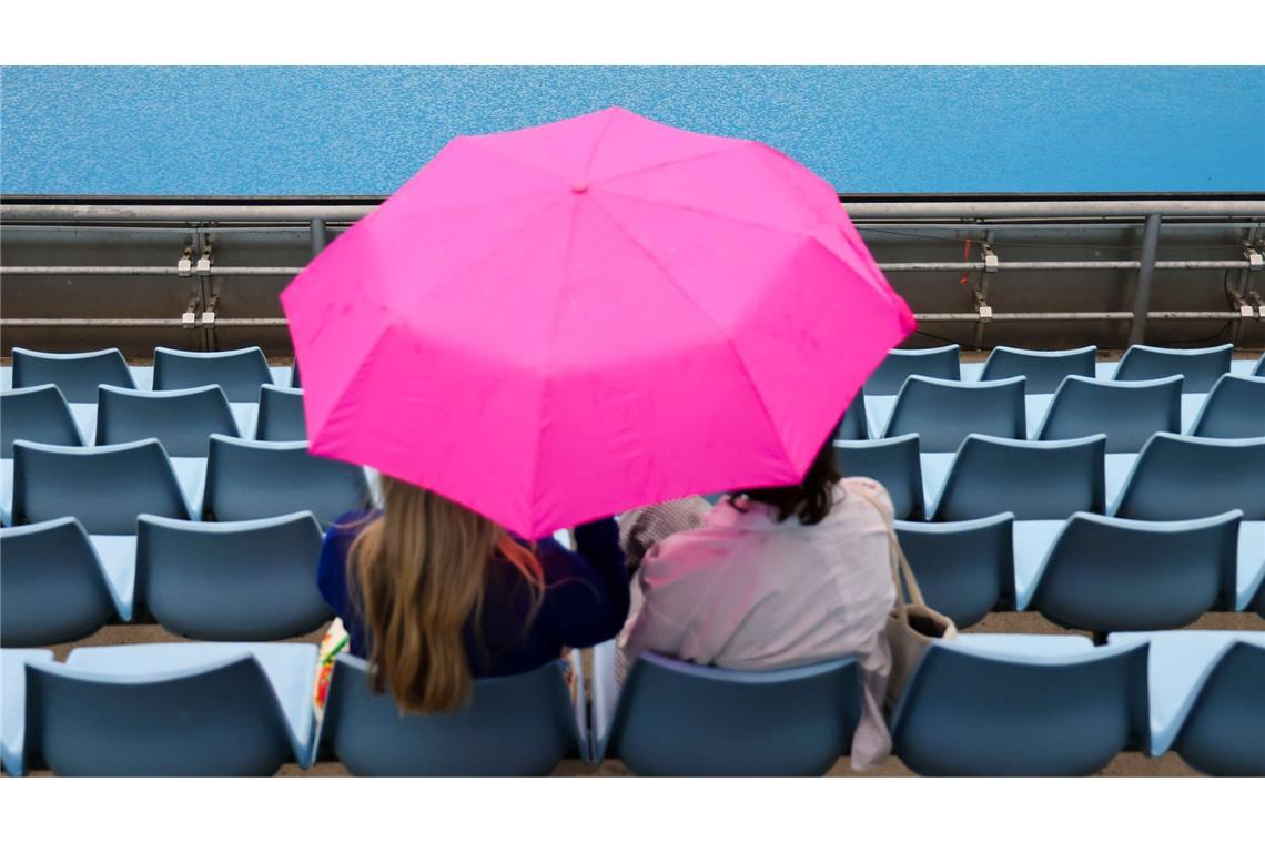 Schon am ersten Tag der Australian Open gab es eine lange Regenunterbrechung.