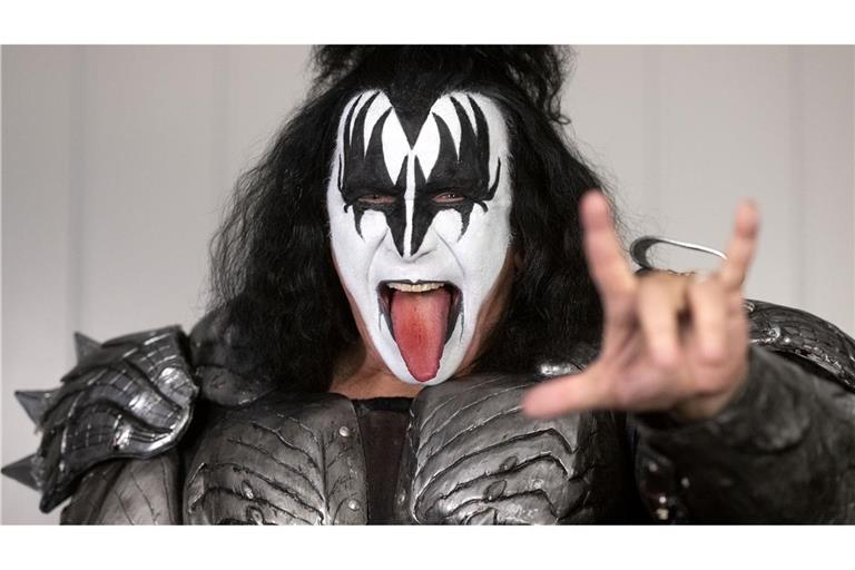 Seine große Zunge ist sein Markenzeichen: Gene Simmons alias "The Demon"