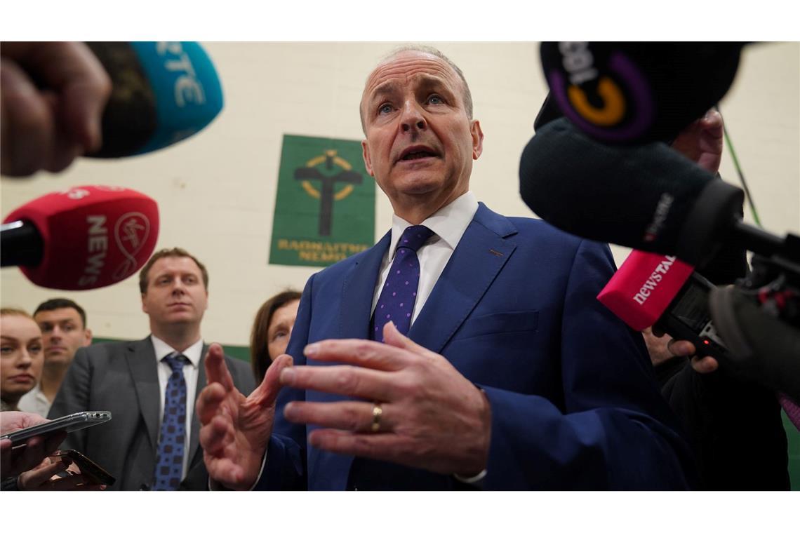 Seine Partei Fianna Fáil liegt auf Kurs, stärkste Kraft in Irland zu werden: Vizeregierungschef Micheál Martin.