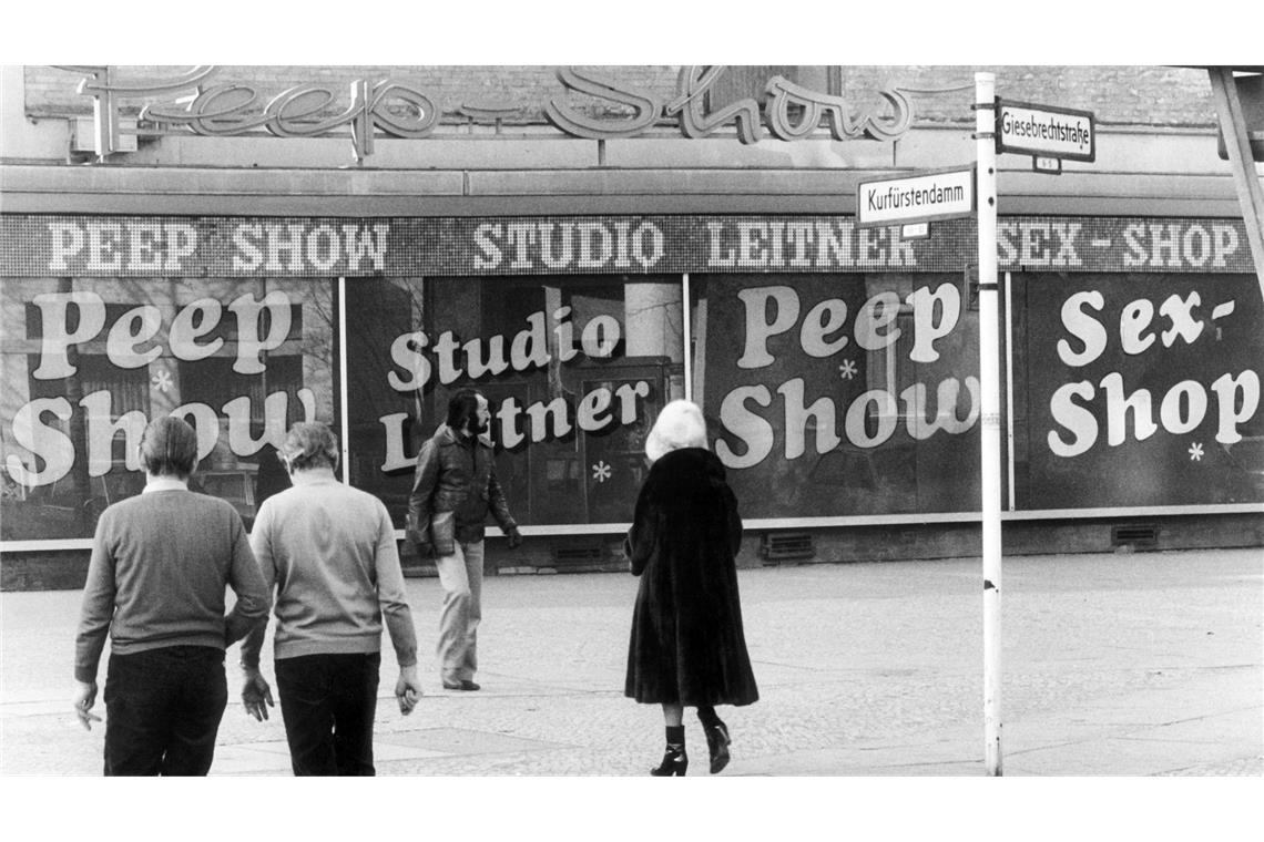 Sex- und Peep-Shows auf dem Berliner Kudamm im Jahr 1982 (Archivbild).