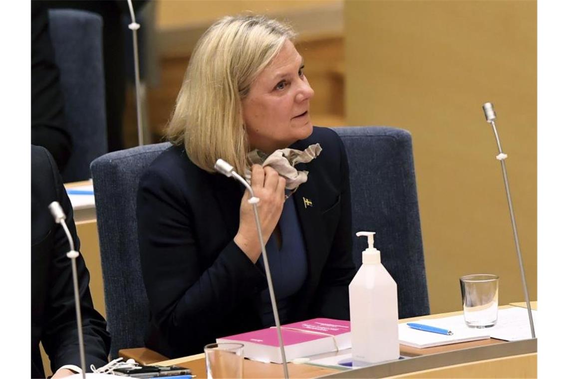 Neue schwedische Ministerpräsidentin tritt zurück Sie war nur kurz Ministerpräsidentin, will aber ins Amt zurück: Magdalena Andersson. Foto: Erik Simander/TT News Agency/AP/dpa