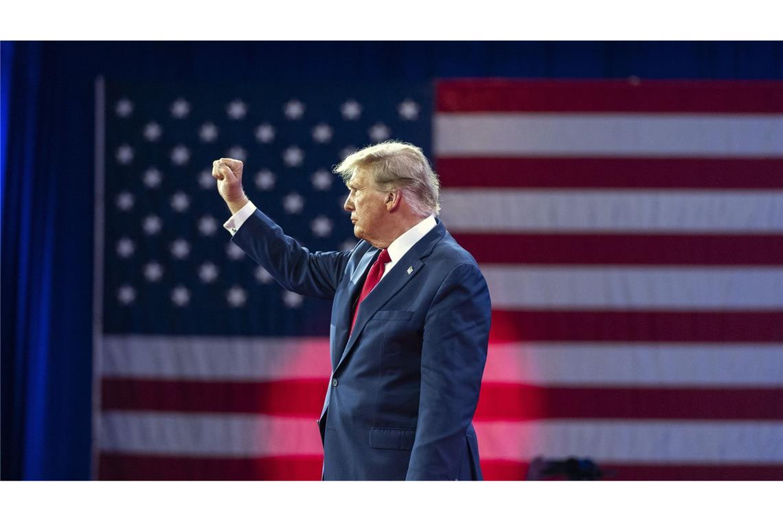 Siegessicher: Donald Trump bei den Vorwahlen in Michigan