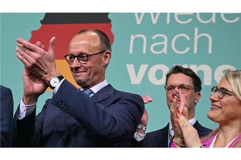 So sehen Sieger aus: Friedrich Merz (CDU) am Wahlabend