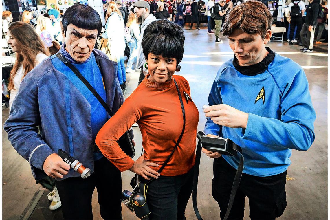 Sogenannte Cosplayer aus fast jedem fiktiven Universum – wie hier Mr. Spock (links) aus Star Trek – waren auf der Comic Con unterwegs.