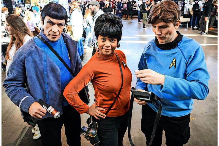 Sogenannte Cosplayer aus fast jedem fiktiven Universum – wie hier Mr. Spock (links) aus Star Trek – waren auf der Comic Con unterwegs.