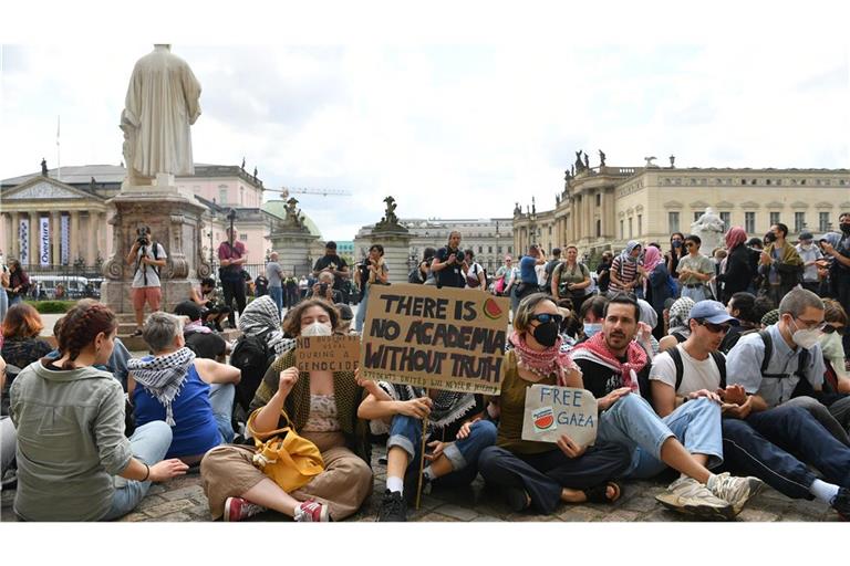 Solidarität mit den Palästinensern ist für viele linke Studierende wie hier in Berlin selbstverständlich.