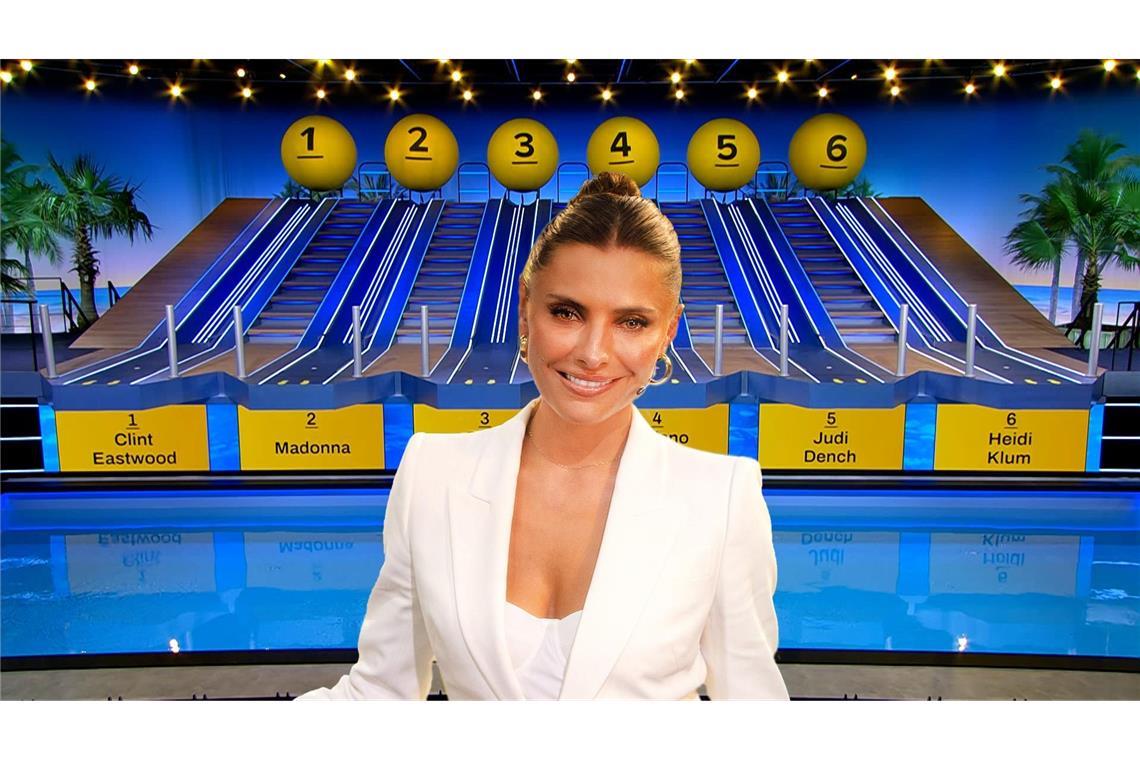 Sophia Thomalla moderiert „Splash! - Das Promi-Pool-Quiz“.