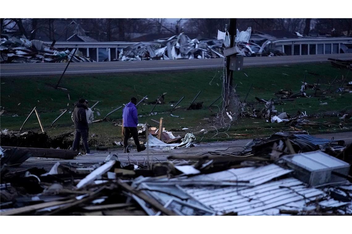 Starke Wirbelstürme und Tornados haben in den US-Bundesstaaten Indiana, Ohio und Kentucky für große Schäden gesorgt. In der Ortschaft Lakeview im Norden Ohios sollen laut Behördenangaben sogar zwei Menschen ums Leben gekommen sein.