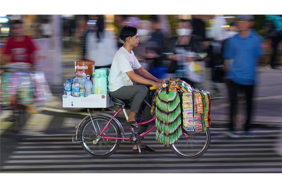 "Starling"-Fahrer gehören zum Stadtbild von Jakarta dazu.