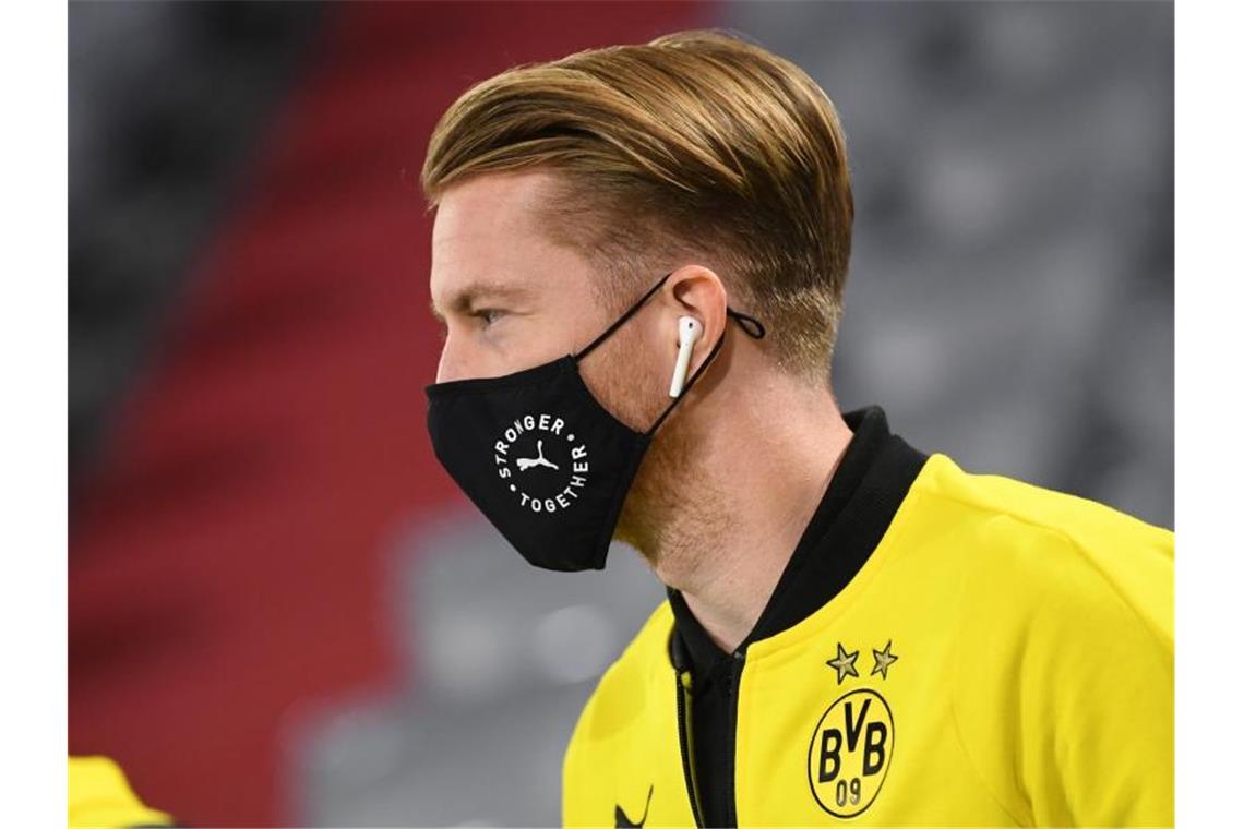 Steht im Supercup gegen Bayern in der BVB-Startelf: Kapitän Marco Reus. Foto: Sven Hoppe/dpa-Pool/dpa