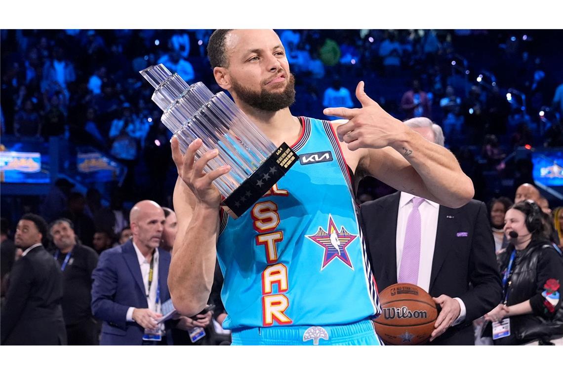 Stephen Curry wurde zum MVP des All-Star-Games gekürt.