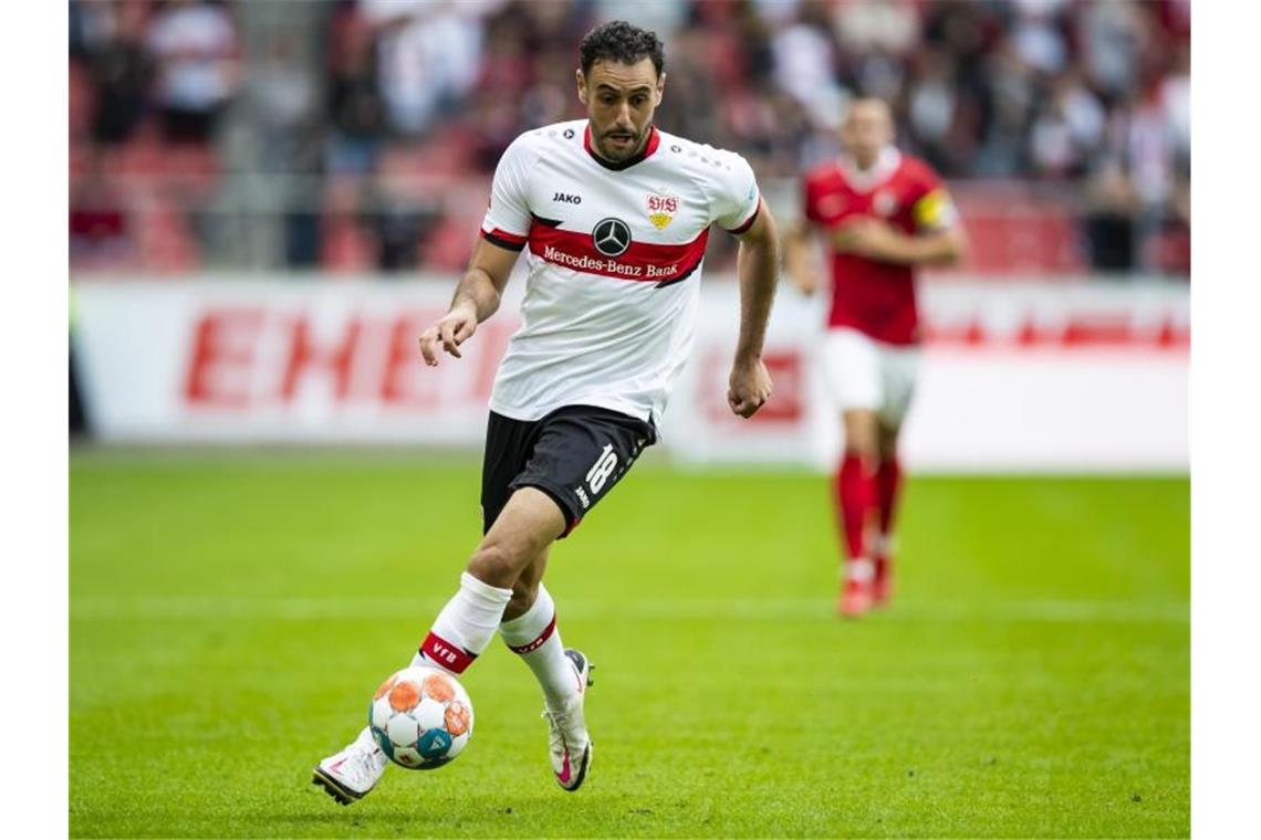 Stuttgarts Hamadi Al Ghaddioui in Aktion. Foto: Tom Weller/dpa/Archivbild