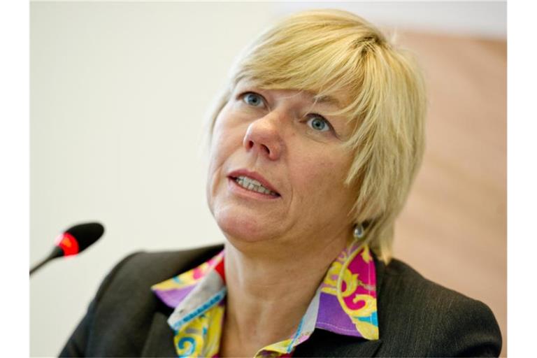 Sylvia Pilarsky-Grosch spricht bei der Hannover Messe bei einer Pressekonferenz. Foto: Christoph Schmidt/dpa/Archiv