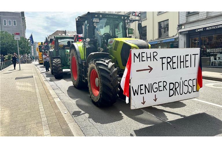 Tausende Landwirte protestierten gegen die Agrarpolitik der Europäischen Union.