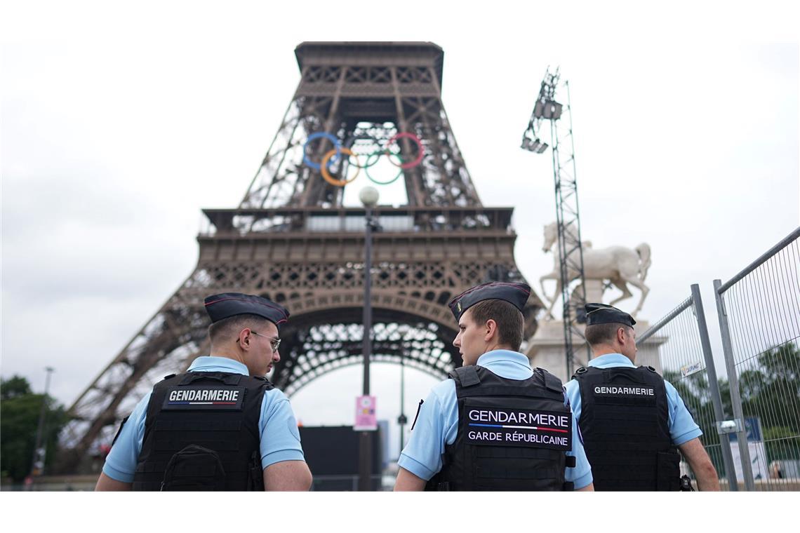 Tausende Sicherheitskräfte schützen die Sommerspiele in Paris.