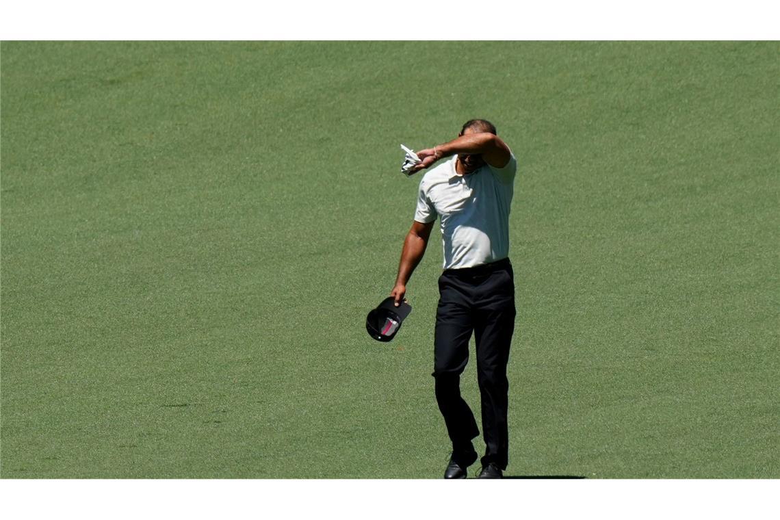 Tiger Woods hatte einen harten Tag im Augusta National Golf Club.