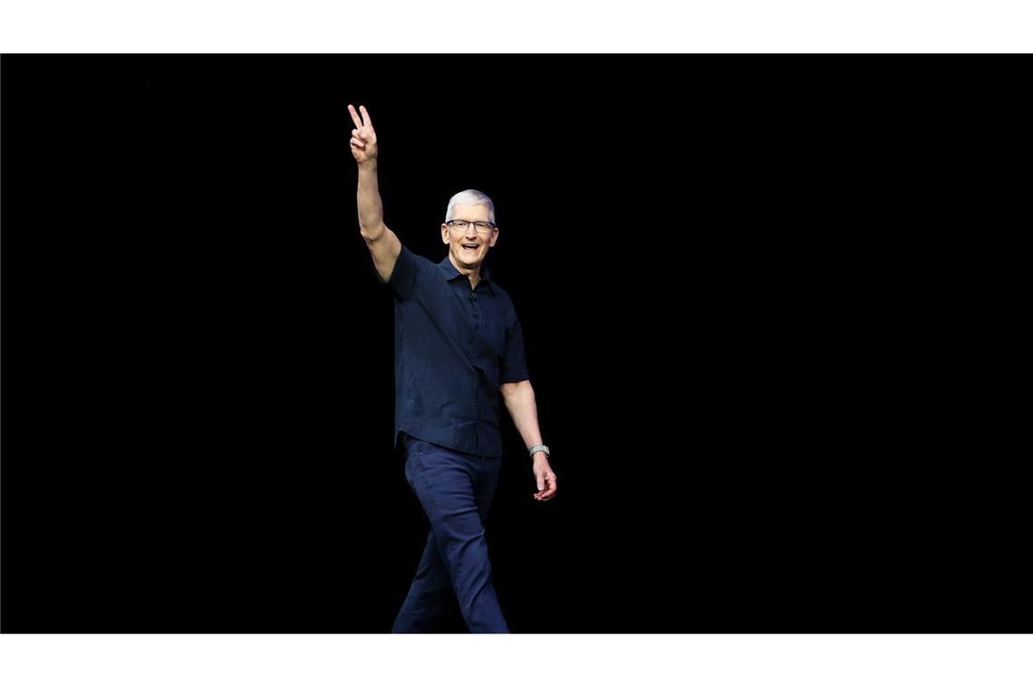 Tim Cook ließ sich kurz vor aufgezeichneten Vorstellung der neuen Geräte blicken.