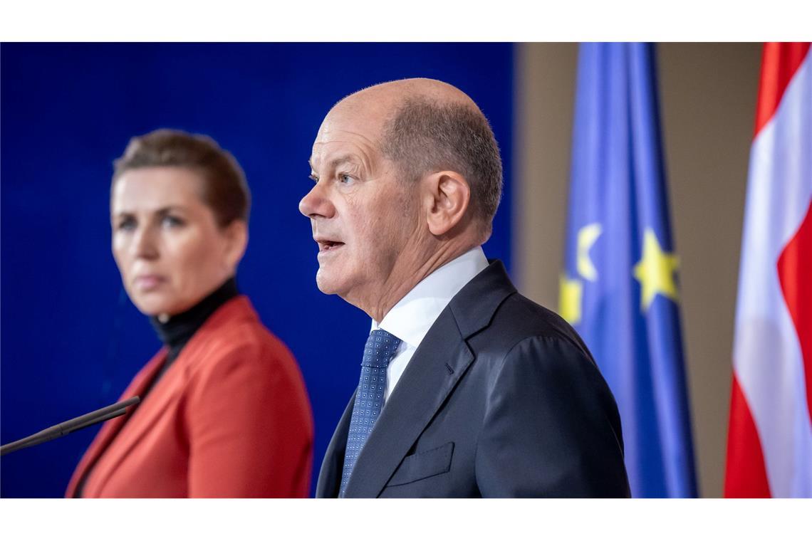 "To whom it may concern" - Olaf Scholz steht an der Seite Dänemarks.